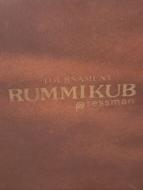 Pressman Tournament Rummikub Game 1985 Faux Leather Case Complete Vintage